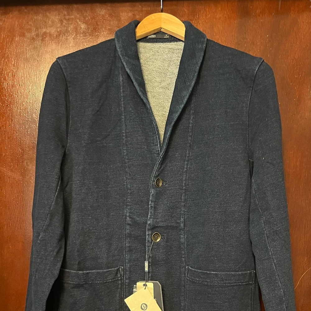Men’s Cotton Terry Indigo Work Blazer